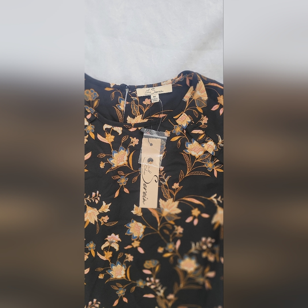 NWT! les Serein Women's Bohemian Print Blouse Size Medium - Picture 4 of 9